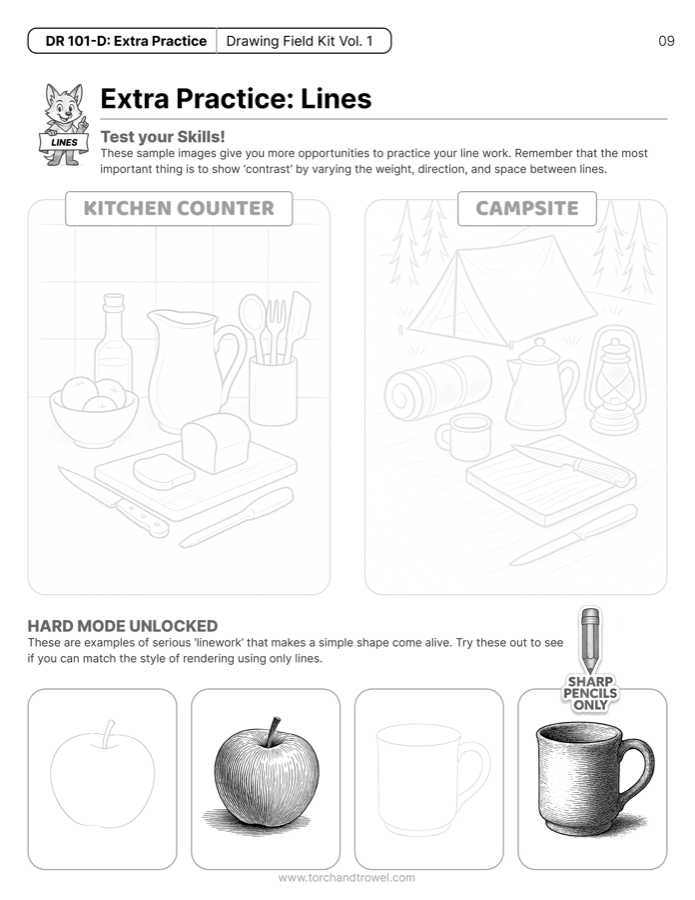 Preview of the extra practice page in the free lesson